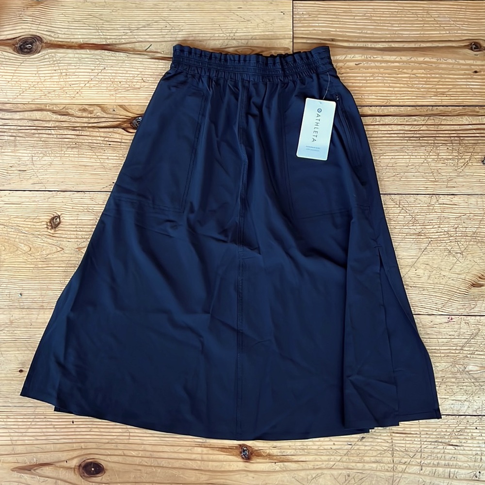 NWT Athleta Savannah midi skirt black size XS